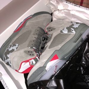 Jordan camo 5s size 12.5 brand new